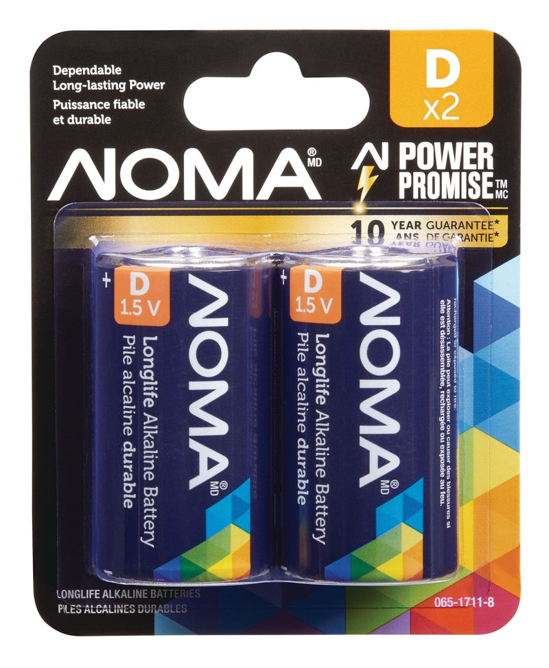 2-pk D Alkaline Batteries, Long Lasting J3V7