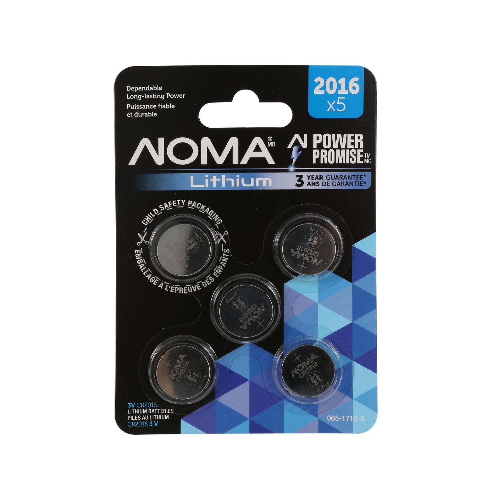 CR2016 3V / 3 Volt Lithium Coin Cell Batteries, Long Lasting, 5-pk M9A2 - product image 1