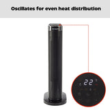 Digital Tower Ceramic Heater withRemote Control & Thermostat, 1500W, White, 24-in N1R1 - product image 7