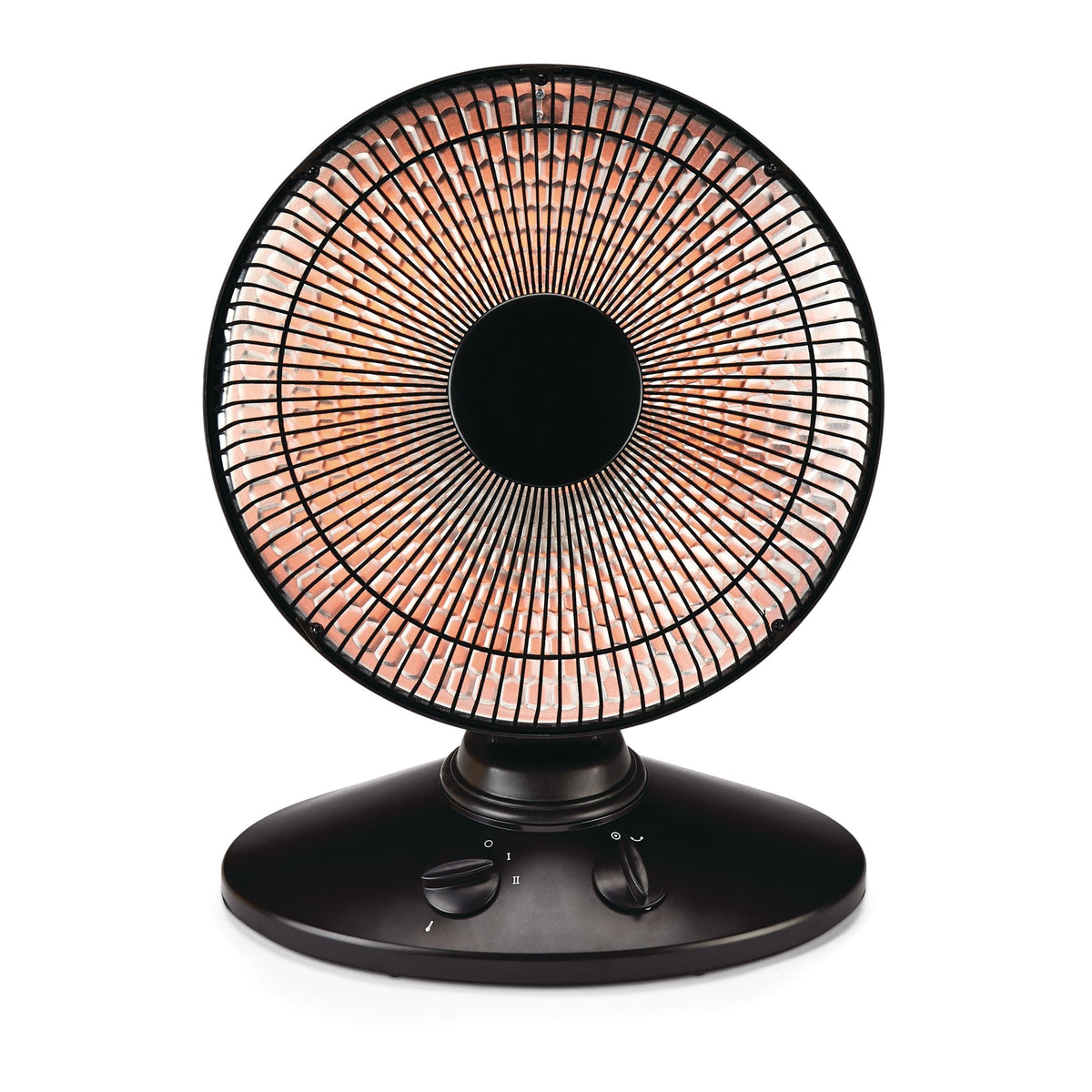 Oscillating Parabolic Dish Portable Radiant Electric Space Heater, 1000W, Black H1W1 - product image 1