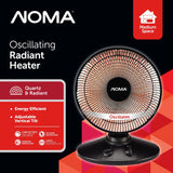 Oscillating Parabolic Dish Portable Radiant Electric Space Heater, 1000W, Black H1W1 - product image 4