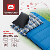 Comfort 5°C Insulated Cotton Lined Mild Weather Sleeping Bag with Compression Sack, Blue S0A3 - product image 3