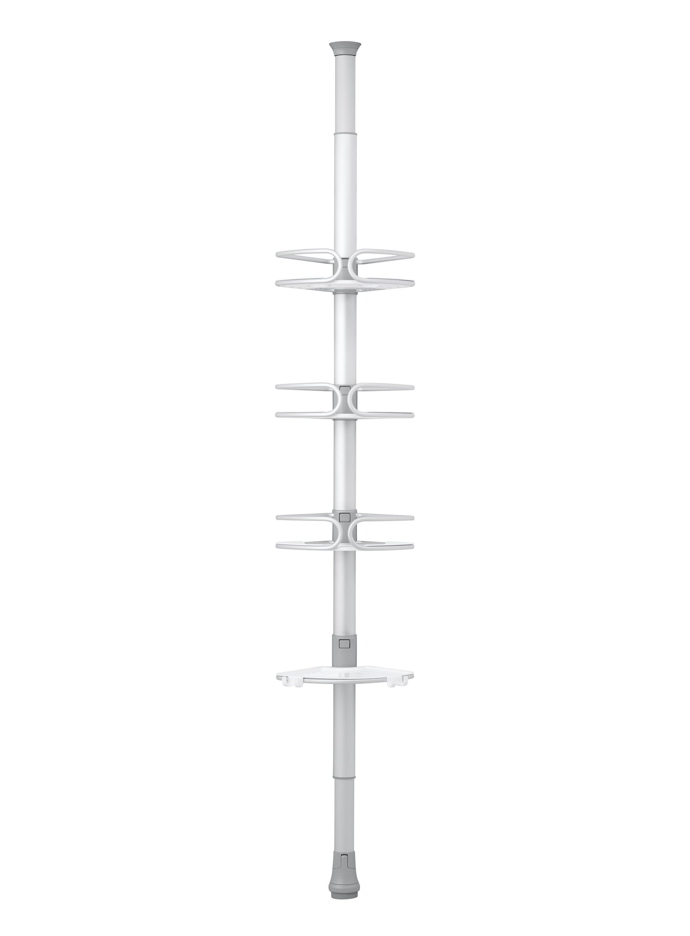 Aluminum Quick Extend Tension Pole Shower Caddy, Grey, 9-ft W5P3 - product image 1
