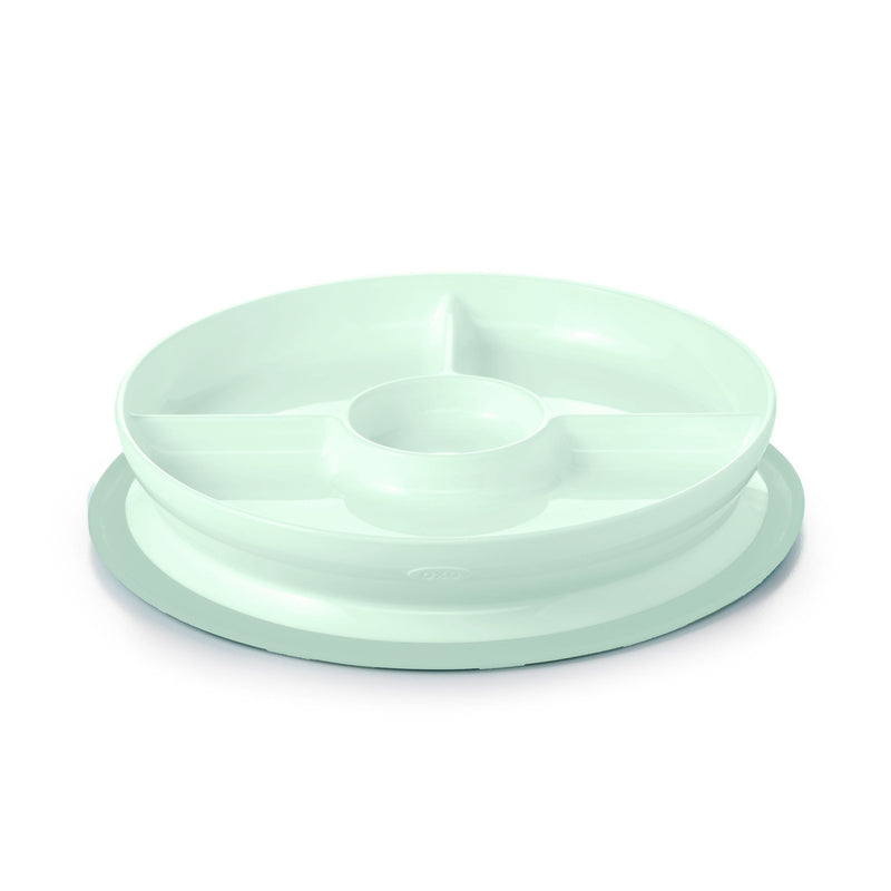 Tot Stick & Stay Divided Plate, Opal A5H6