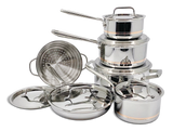 5-Ply Copper Core Stainless Steel Cookware Set, Oven Safe, 12-pc G3V4 - product image 2