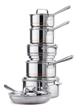 5-Ply Copper Core Stainless Steel Cookware Set, Oven Safe, 12-pc G3V4 - product image 3