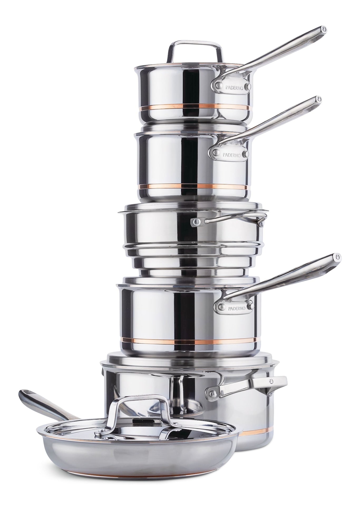 5-Ply Copper Core Stainless Steel Cookware Set, Oven Safe, 12-pc G3V4 - product image 3