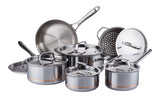 5-Ply Copper Core Stainless Steel Cookware Set, Oven Safe, 12-pc G3V4 - product image 5