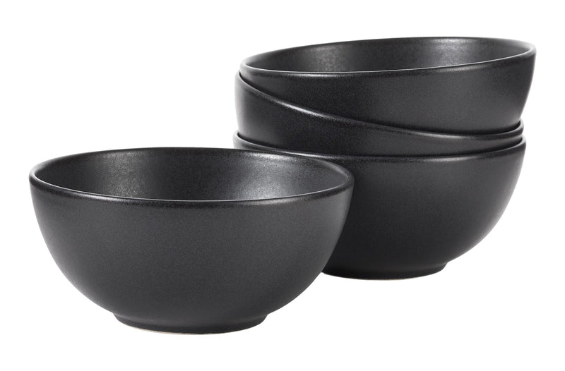 Dorset All-Purpose Stoneware Bowl, Oven Safe, 4-pk, Black Reactive X8G1