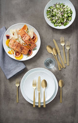 Summerside Champagne Matte Stainless Steel Flatware Set, Serves 4, 20-pc C6X9 - product image 5