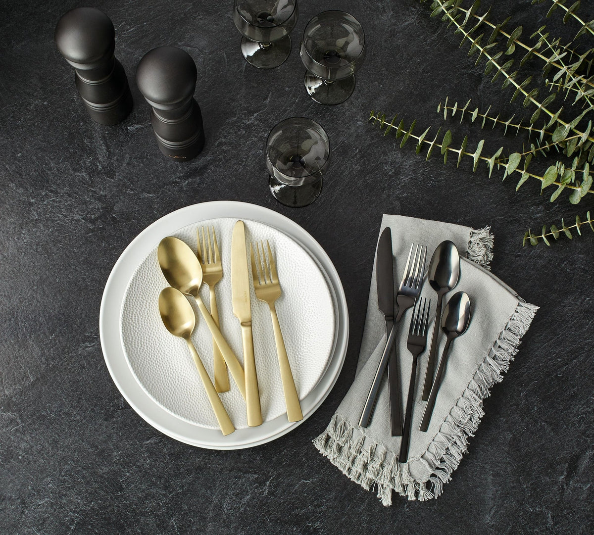 Summerside Champagne Matte Stainless Steel Flatware Set, Serves 4, 20-pc C6X9 - product image 7