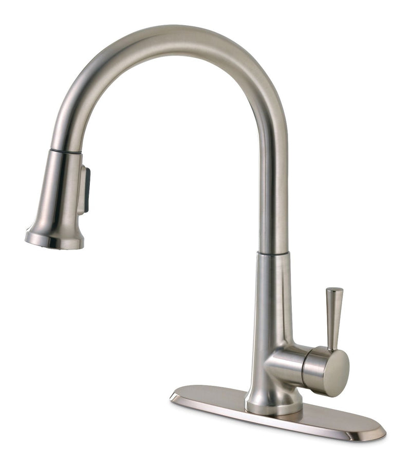 Single-Handle Pull-Down Kitchen Faucet, Brushed Nickel U9G5
