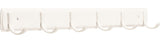 Steel 6-Hook Rail, White, 19-in H9I6 - product image 1