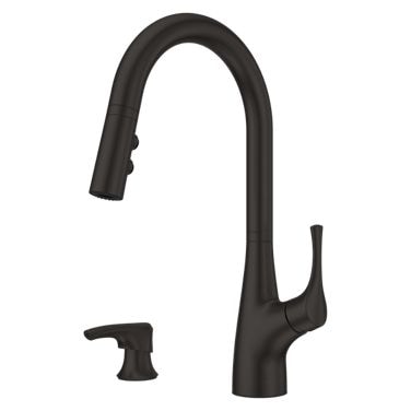 Arvada Pull-Down Kitchen Faucet, Matte Black P0X0 - product image 1