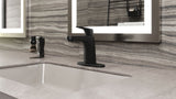 Matlock Single Handle High Arc Single Hole 4-in Centreset Bathroom Sink Faucet, Push & Seal Drain, Matte Black P7U2 - product image 7