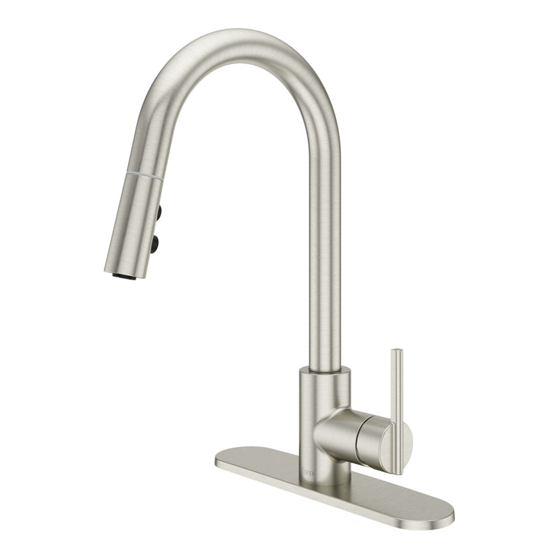 Modern Pull-Down Kitchen Faucet, Stainless Steel H1D7