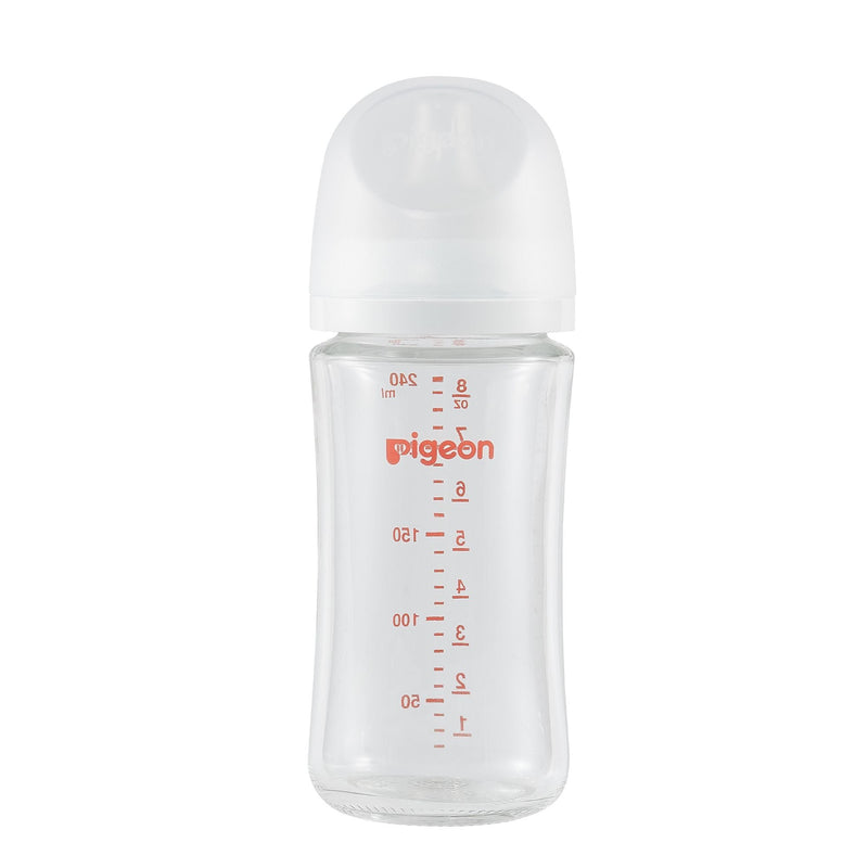 Glass Bottle with Silicone Nipple (M), 8-oz, 3 Months+ H4P0
