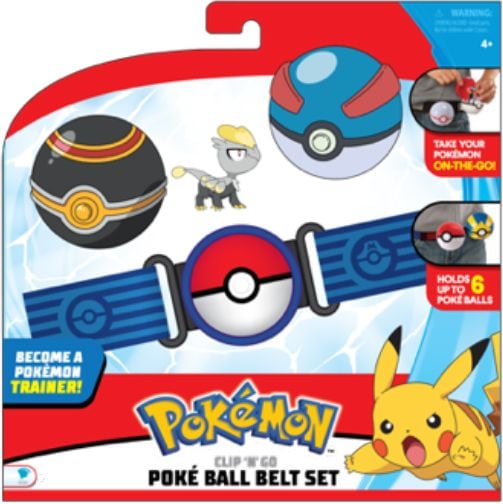 émon Clip 'N' Go é Ball Belt Set With 2-Inch Action Figure & Balls, Assorted, Age 4+ G0H1