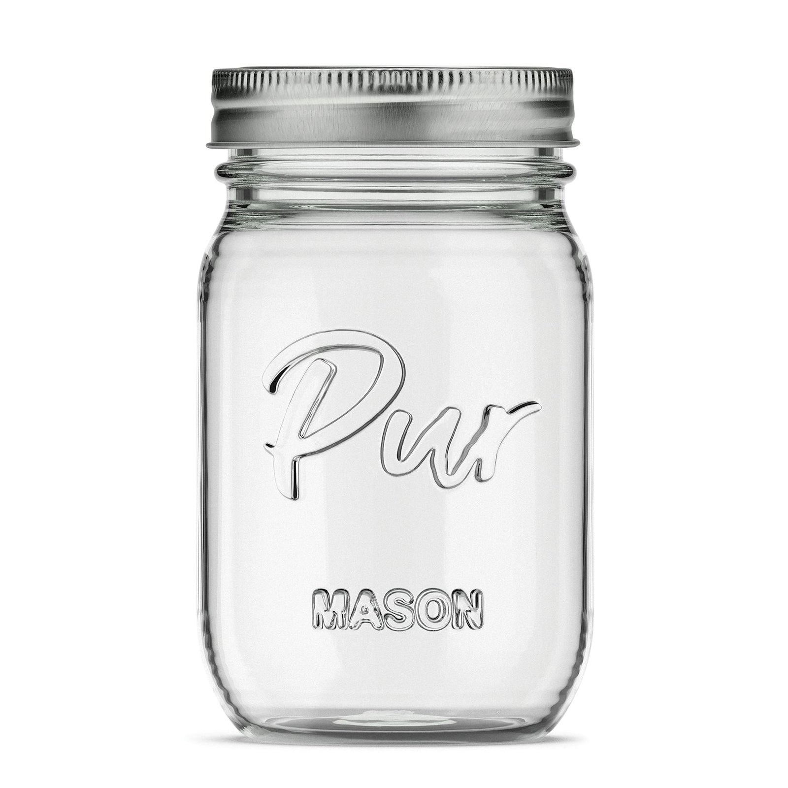 Mason Regular Mouth Glass Jar with Lid & Band, 16-oz/473-mL, 12-pk A1T3 - product image 1