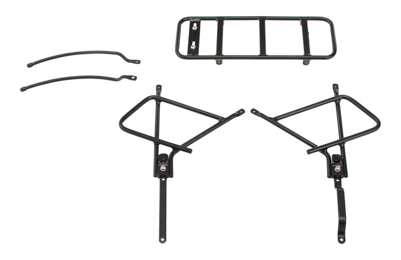 Adjustable Rear Bike Rack, Lightweight, Aluminum, Black I2C4