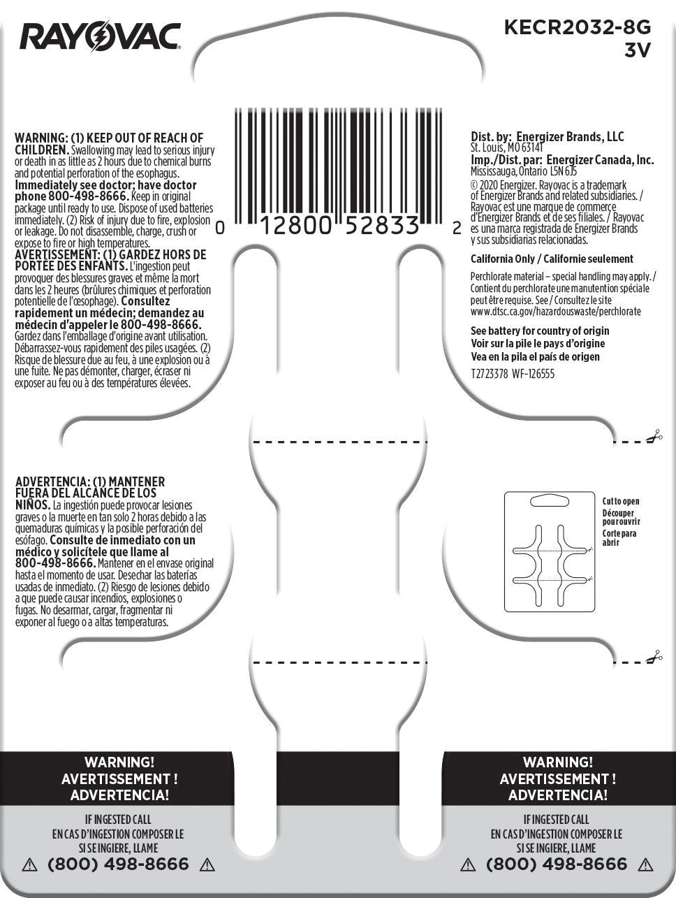 CR2032 Lithium Coin Batteries, 8-ct X8F0 - product image 2