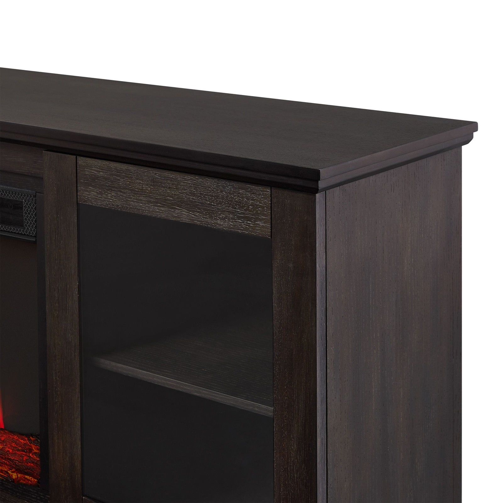 Flame Benjamin Landscape Electric Fireplace TV Stand, 81-in, 1500W, Includes Remote Control, Weathered Wood I7K3 - product image 3