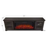 Flame Benjamin Landscape Electric Fireplace TV Stand, 81-in, 1500W, Includes Remote Control, Weathered Wood I7K3 - product image 7