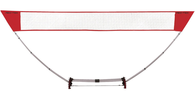 Outdoor Portable Easy Set-up Badminton Net, Red, 15-ft, 7-pk, All Ages, for Lawn Game Activities Q0T4