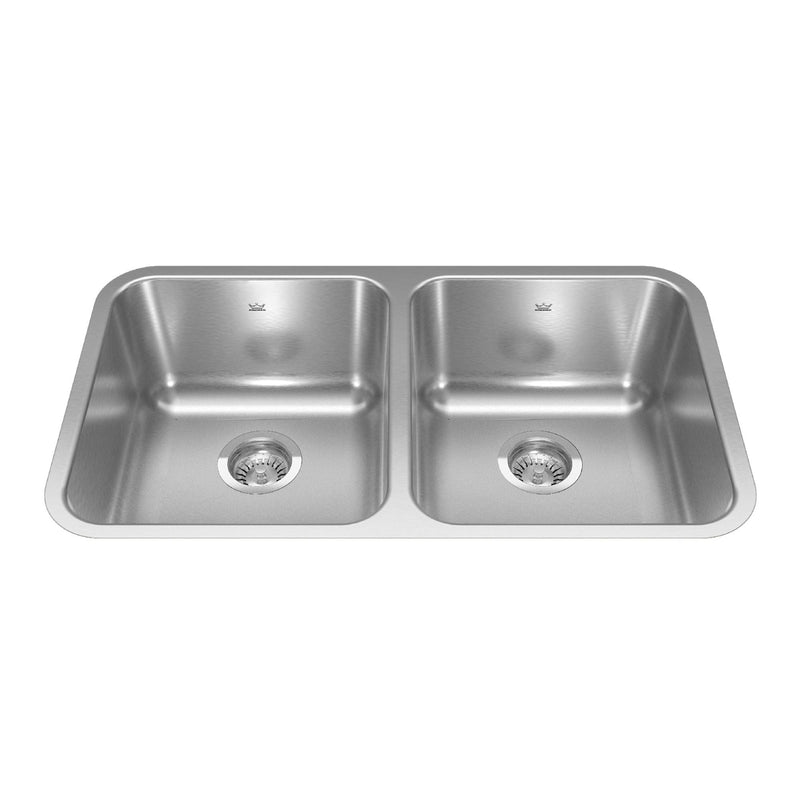 FB Double Stainless Steel Sink, 30.88x17.75-in V1G6