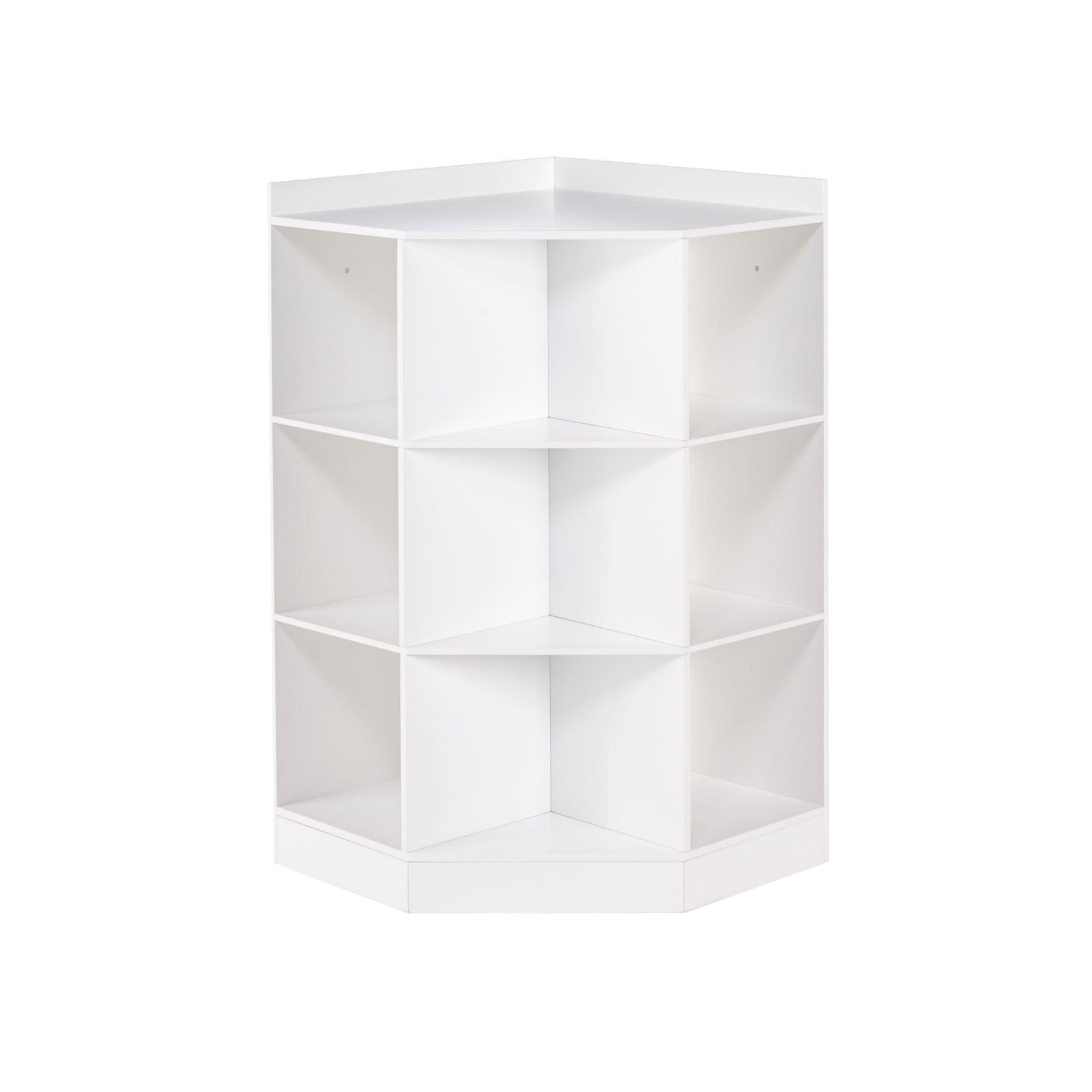 Home Kids' Playroom Corner Cabinet with 6 Toy Storage Cubbies & 3 Shelves, White B0E3 - product image 1