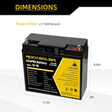 12V 18Ah Deep Cycle Lithium (LiFePO4) Battery D3I2 - product image 3