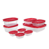 Easy Store Rectangular Plastic Food Storage Container Set, Microwave and Freezer Safe, 18-pc T2Q8 - product image 1