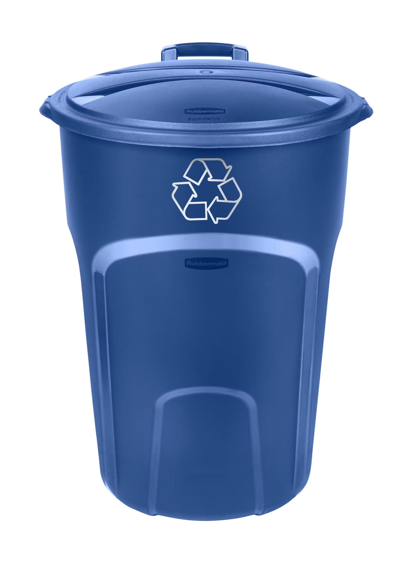 Plastic Circular Wheeled Recycling Blue Box with Handle, 121-L V7U5 - product image 1