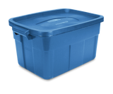Roughneck Stackable Storage Box with Lid, 53-L, Blue X6X4 - product image 1