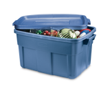Roughneck Stackable Storage Box with Lid, 53-L, Blue X6X4 - product image 2