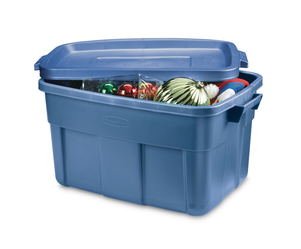Roughneck Stackable Storage Box with Lid, 53-L, Blue X6X4 - product image 2