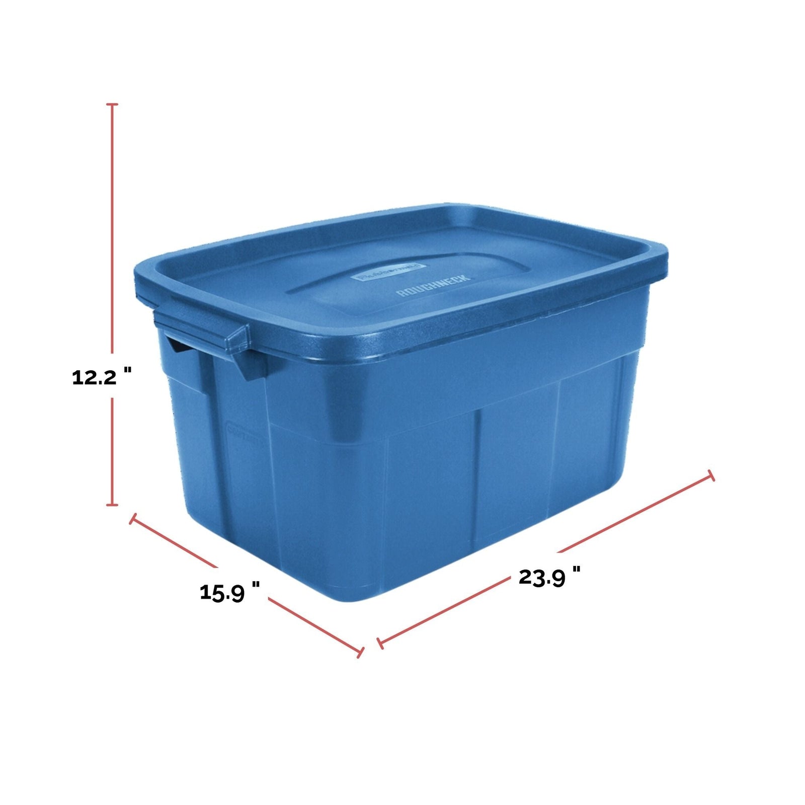 Roughneck Stackable Storage Box with Lid, 53-L, Blue X6X4 - product image 3