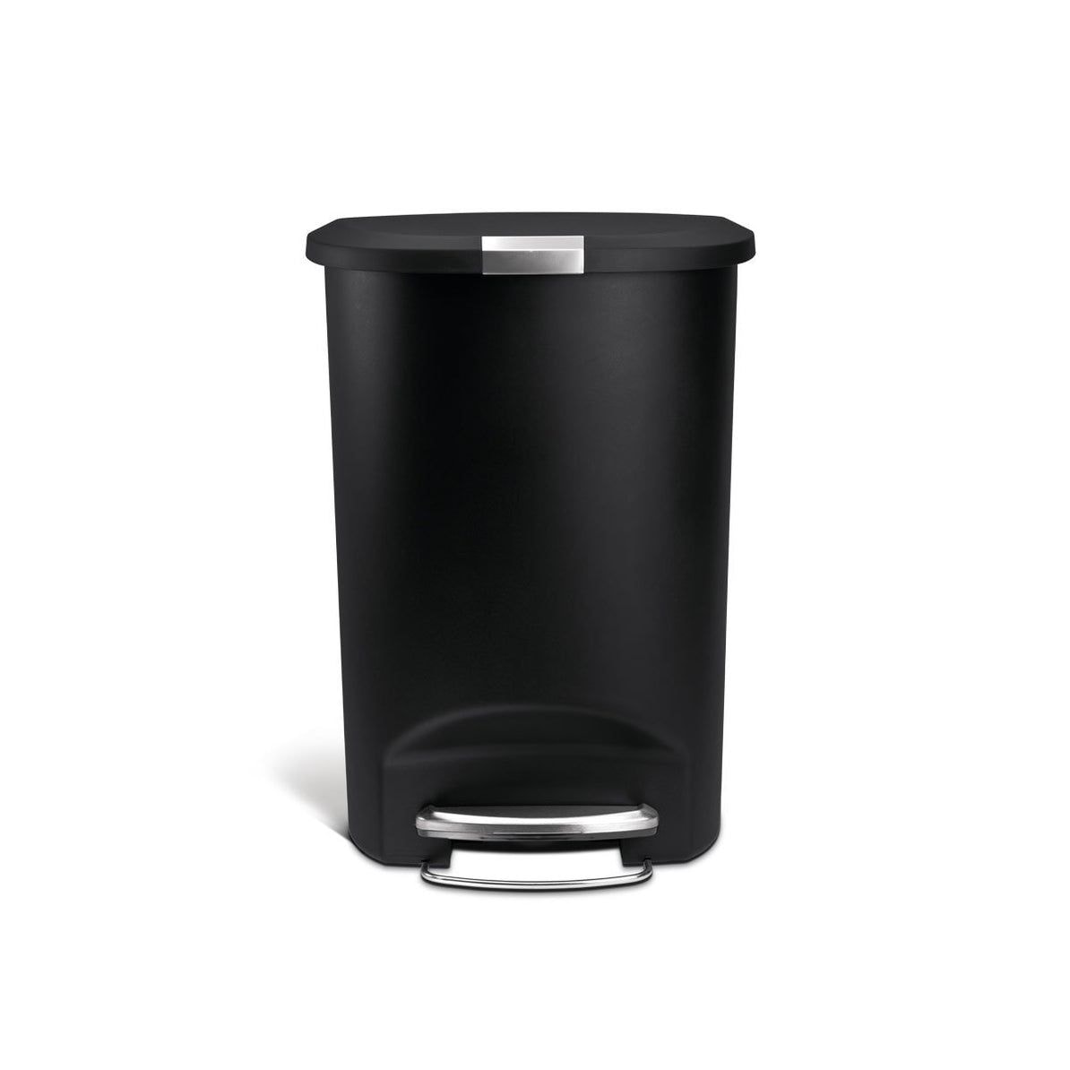Plastic D-Shaped Step Garbage Can, Black, 50-L L0Z1 - product image 2