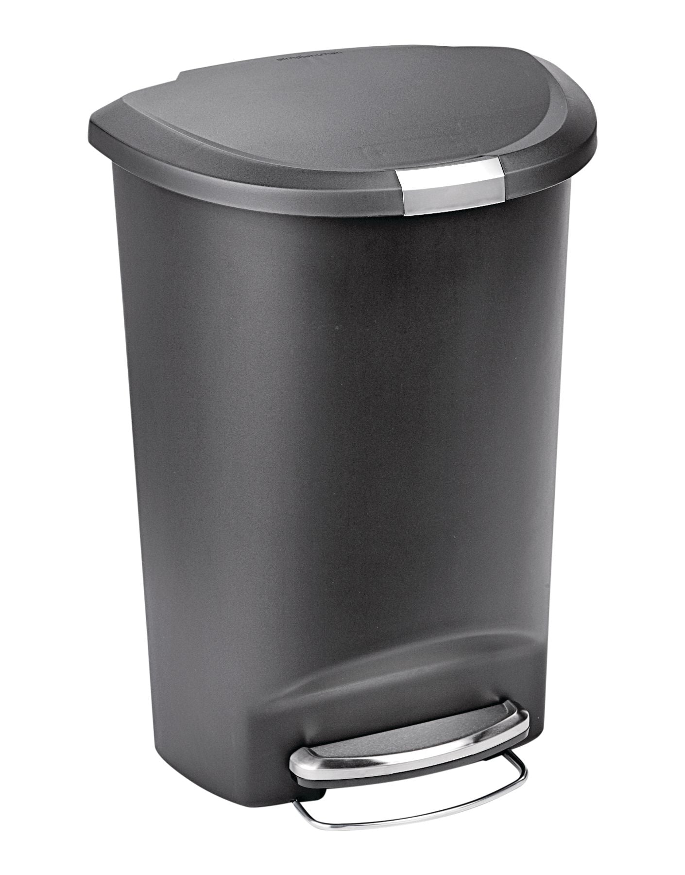 Plastic D-Shaped Step Garbage Can, Black, 50-L L0Z1 - product image 3