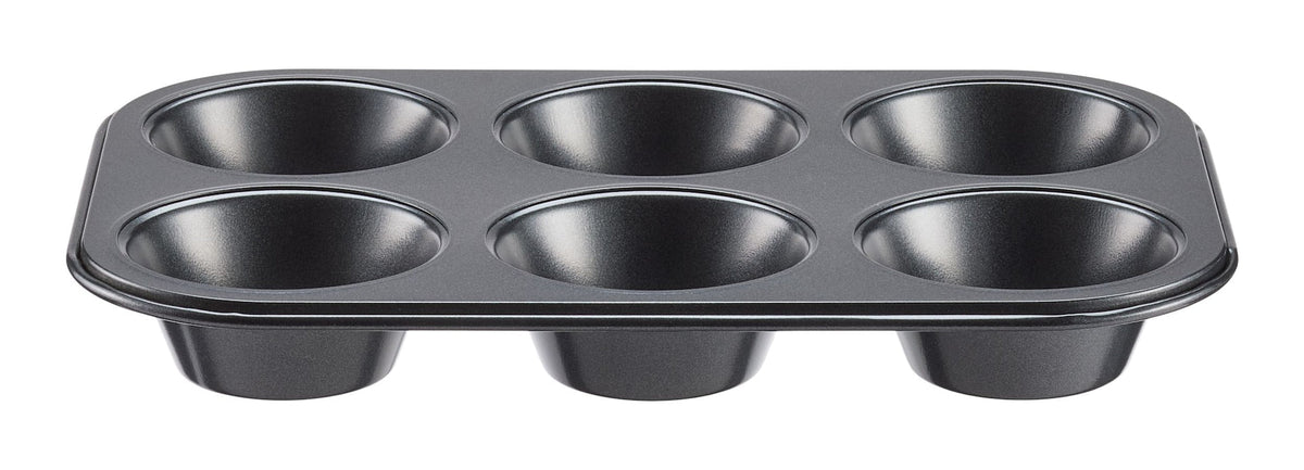 Dark Grey Non-Stick Carbon Steel Muffin Pan, 6-Cup M1W8 - product image 1