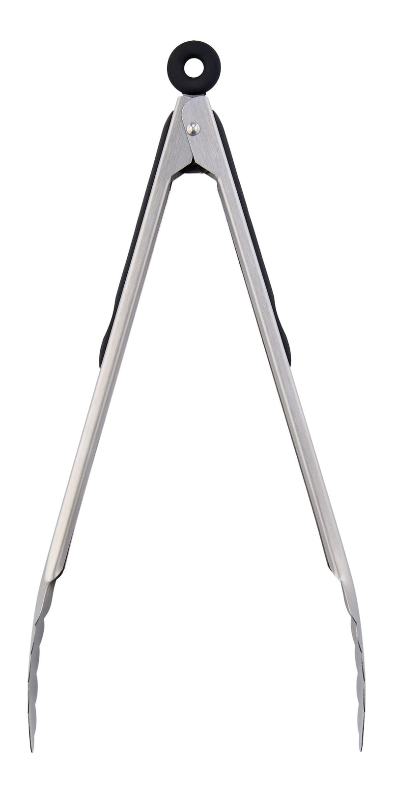 Stainless Steel Tongs with Locking Mechanism, 12-in E6O9