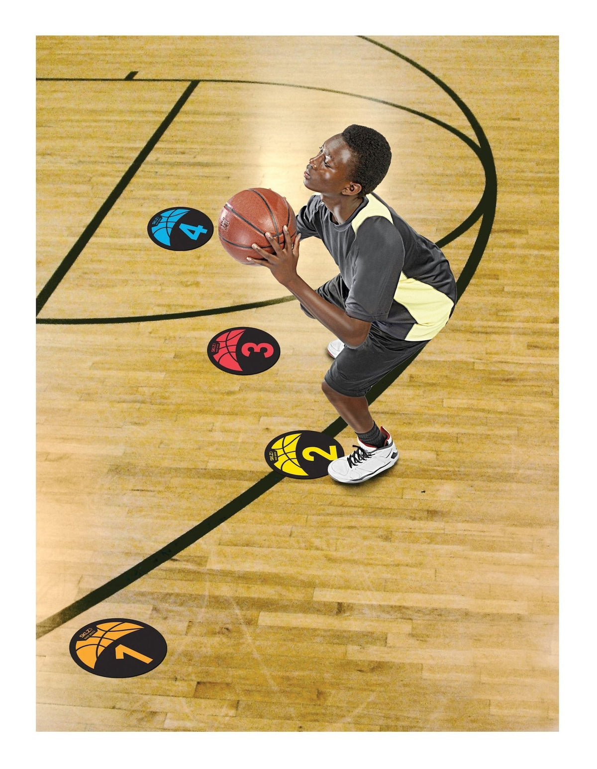 Shot Spotz Indoor/Outdoor Numbered Basketball Training Markers with Digital Timer E2Z5 - product image 4