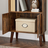 Home 3-Tier Rustic Brown Retro Cabinet with Steel Frame R8O9 - product image 3
