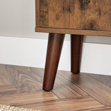 Home 3-Tier Rustic Brown Retro Cabinet with Steel Frame R8O9 - product image 5