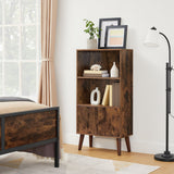 Home 3-Tier Rustic Brown Retro Cabinet with Steel Frame R8O9 - product image 8