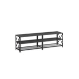 Home 70-in 3-Tier Industrial Black TV Stand B5I4 - product image 1