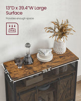 Home Brown Buff Sideboard Storage with Sliding Doors Q7T9 - product image 5