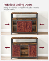 Home Brown Buff Sideboard Storage with Sliding Doors Q7T9 - product image 8