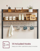 Home Rustic Brown Baker's Rack with 4 AC Outlets R2T6 - product image 6