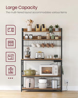 Home Rustic Brown Baker's Rack with 4 AC Outlets R2T6 - product image 7
